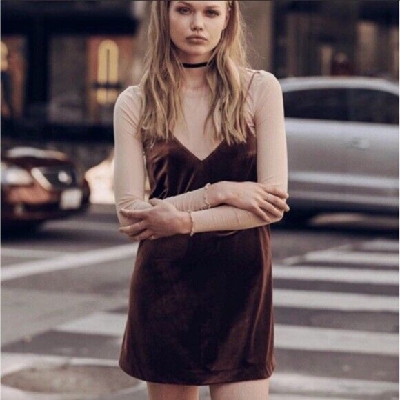 Cotton Candy LA Velvet Mini Dress - Picture 1 of 4